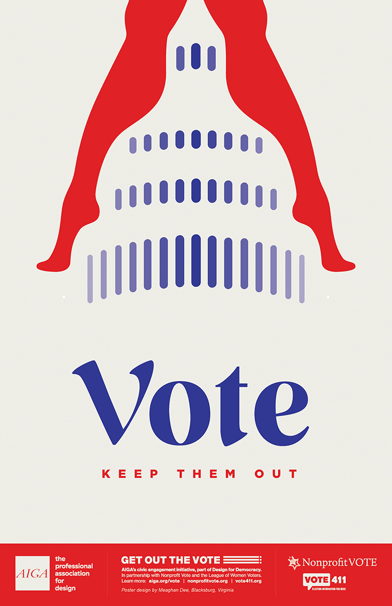 AIGA 2022 GOTV Poster_Legs Vote: Keep them Out
